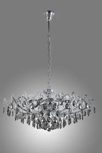 Люстра хрустальная подвесная Savona E 1.1.8.100 N Dio D'Arte прозрачная на 8 ламп, основание никель в стиле современный  фото 2